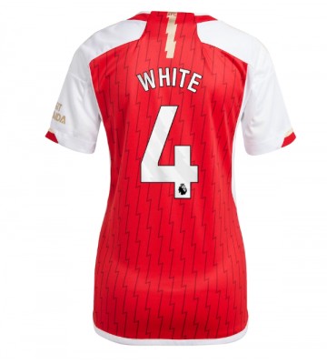 Arsenal Benjamin White #4 Hjemmebanetrøje Dame 2023-24 Kort ærmer